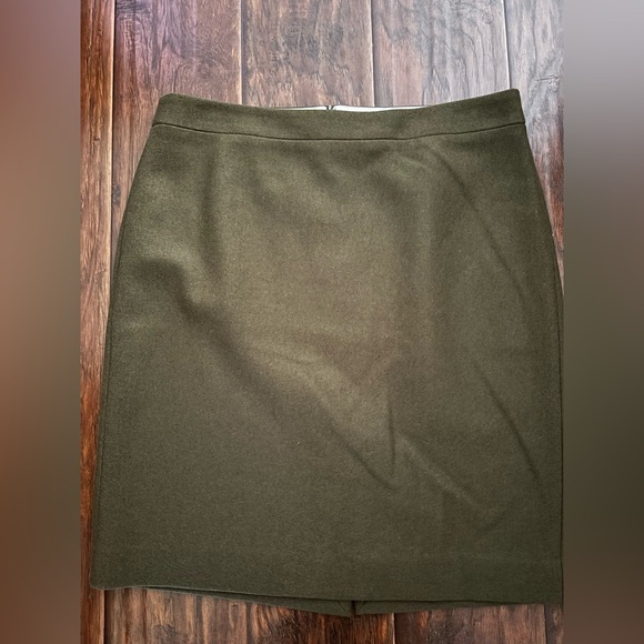 J. Crew Dark Olive Pencil Skirt - Picture 1 of 3